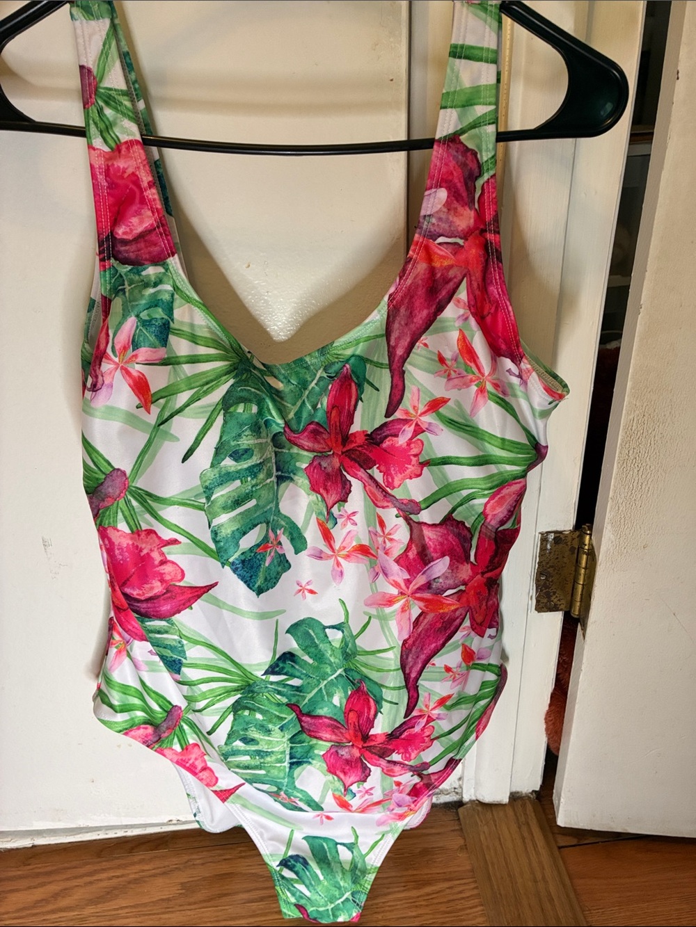 Women’s Floral One-Piece Swimsuit - Pink & Green NWT Size 1X
